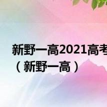 新野一高2021高考喜报(新野一高)