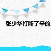 张少华打断了辛的腿