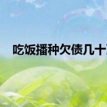 吃饭播种欠债几十万