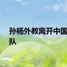 孙杨外教离开中国游泳队