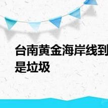 台南黄金海岸线到处都是垃圾