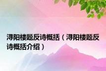 浔阳楼题反诗概括(浔阳楼题反诗概括介绍)
