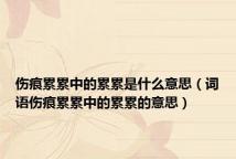 伤痕累累中的累累是什么意思(词语伤痕累累中的累累的意思)
