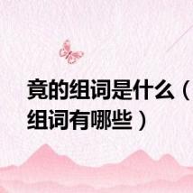 竟的组词是什么（竟的组词有哪些）