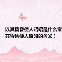 以其昏昏使人昭昭是什么意思(以其昏昏使人昭昭的含义)