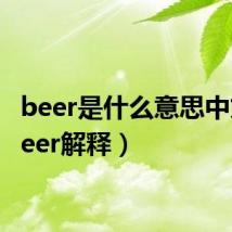 beer是什么意思中文（beer解释）