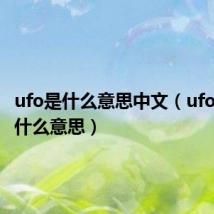 ufo是什么意思中文（ufo具体是什么意思）