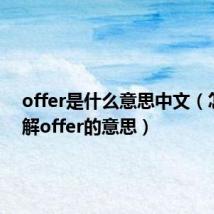 offer是什么意思中文（怎么理解offer的意思）