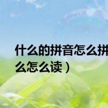 什么的拼音怎么拼（什么怎么读）