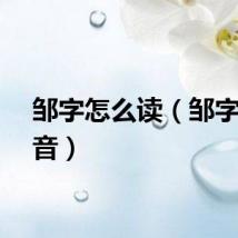 邹字怎么读（邹字的读音）