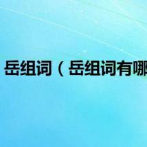 岳组词（岳组词有哪些）