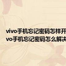 vivo手机忘记密码怎样开锁（vivo手机忘记密码怎么解决）