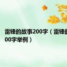 雷锋的故事200字(雷锋的故事200字举例)