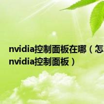 nvidia控制面板在哪（怎么找到nvidia控制面板）