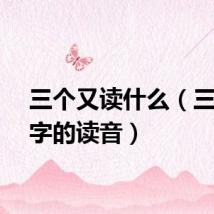 三个又读什么（三个又字的读音）