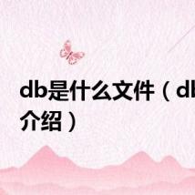 db是什么文件(db文件介绍)