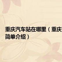 重庆汽车站在哪里（重庆汽车站简单介绍）