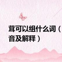 茸可以组什么词（茸读音及解释）
