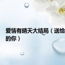 爱情有晴天大结局(送给爱追剧的你)