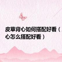 皮草背心如何搭配好看(皮草背心怎么搭配好看)