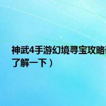 神武4手游幻境寻宝攻略详解(了解一下)