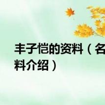 丰子恺的资料(名人资料介绍)