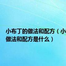 小布丁的做法和配方(小布丁的做法和配方是什么)