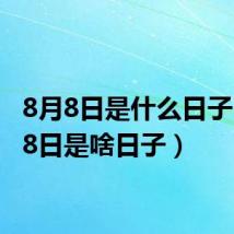 8月8日是什么日子（8月8日是啥日子）