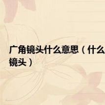 广角镜头什么意思（什么是广角镜头）