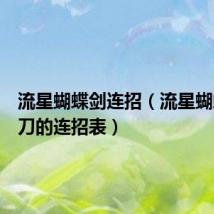 流星蝴蝶剑连招（流星蝴蝶剑大刀的连招表）