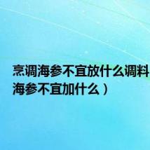 烹调海参不宜放什么调料(烹调海参不宜加什么)