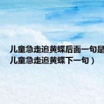 儿童急走追黄蝶后面一句是什么(儿童急走追黄蝶下一句)
