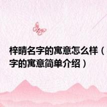梓晴名字的寓意怎么样(梓晴名字的寓意简单介绍)