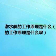 潜水艇的工作原理是什么(潜水艇的工作原理是什么呢)