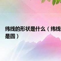 纬线的形状是什么（纬线的形状是圆）