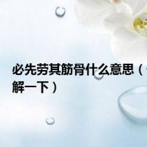 必先劳其筋骨什么意思(一起了解一下)