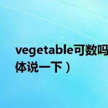 vegetable可数吗(具体说一下)