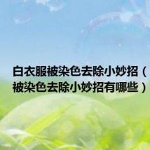 白衣服被染色去除小妙招（白衣服被染色去除小妙招有哪些）