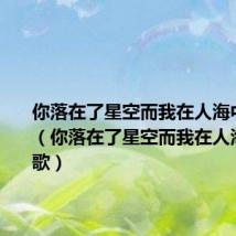 你落在了星空而我在人海中什么歌(你落在了星空而我在人海中是啥歌)