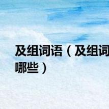 及组词语（及组词语有哪些）