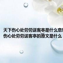 天下伤心处劳劳送客亭是什么意思(天下伤心处劳劳送客亭的原文是什么)