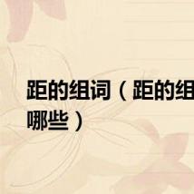 距的组词（距的组词有哪些）