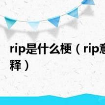 rip是什么梗(rip意思解释)