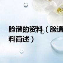 脸谱的资料（脸谱的资料简述）