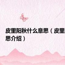 皮里阳秋什么意思（皮里阳秋意思介绍）
