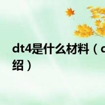 dt4是什么材料（dt4介绍）