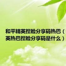 和平精英捏脸分享码热巴（和平精英热巴捏脸分享码是什么）