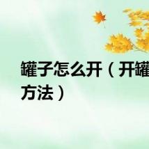 罐子怎么开（开罐子的方法）