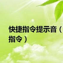 快捷指令提示音（如何指令）
