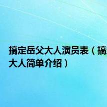 搞定岳父大人演员表（搞定岳父大人简单介绍）